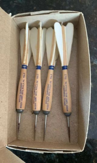 Vintage Darts With Feather Ends These Are Old Tournament From The Makers Widdy