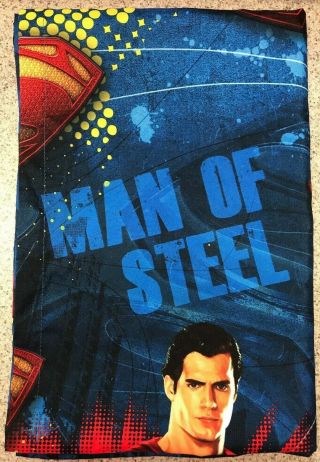 Vintage Superman Man Of Steel Curtains 3 Panel Set,  2 Tiebacks Dc 42x63