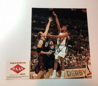 Tim Duncan San Antonio Spurs Nba Autographed 8x10 Photo With