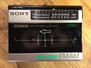 Vintage Sony Wm - F15 Walkman Am/fm Cassette With Headphones As - Is