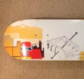 NOS Vintage KROOKED Mark Gonzales Dan Drehobl Cityscape Skateboard Deck 2/14/03 3