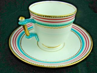 Antique 19th C Powell & Bishop,  Staffordshire Cup & Saucer