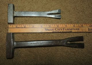 2 Vtg.  Crate Multi - Tools Hammer,  Pry Bar,  Nail Puller 9 " Nox Tox & Reliant 6.  25 "