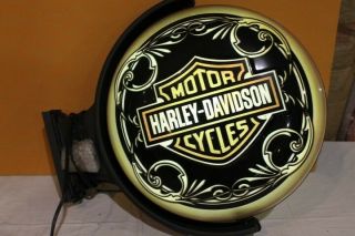 Harley Davidson Rotating Bar Sign/light
