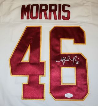 Alfred Morris Signed Washington Redskins White Jersey Autograph Jsa Witness Xxl
