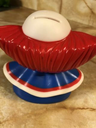 Vintage 1987 Bozo the Clown Rubber Coin Bank With Plug 2