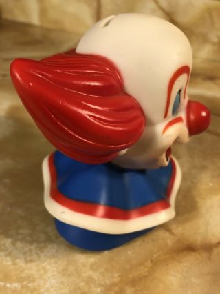 Vintage 1987 Bozo the Clown Rubber Coin Bank With Plug 3