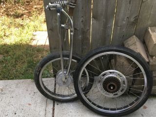 Vintage Schwinn Springer Fork,  Front & Back Wheels