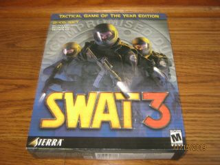 Swat 3 2 - Cd Set Sierra Vintage Big Box Retail Pc Game