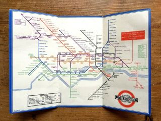1933 London Underground Pocket Map - First Year Hc Beck 33 - 2791