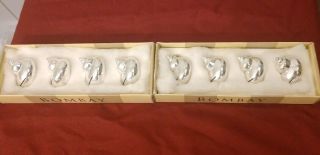 Vintage Bombay Company Silver Plate Shell Place Card Holders - Set Of 8