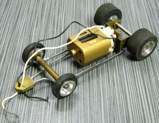 Slot Car Custom Scratch Built Brass Wheelie Popper Chassis Vintage 1/32 Scale