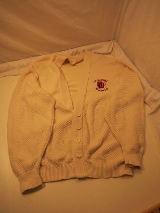 Sweet Vintage Oklahoma Sooners Knit Cardigan Sweater Size Medium