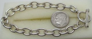 Vintage Sterling Silver Chunky Rolo Cable Link 7.  5 " Bracelet - 16.  9 Grams,  L@@k