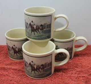 Ralph Lauren Polo Vintage 1988 Polo Player Mug Coffee Cups Set Of 4