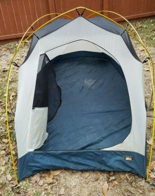 Vintage Rei Clipper 1 Two Man Backpacker Tent Complete Blue/tan