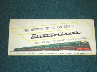 Electroliner,  Brochure North Shore Line Chicago,  Milwaukee,