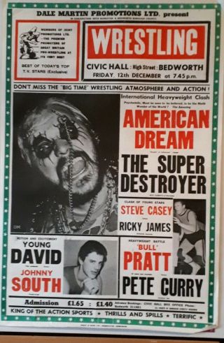 Vintage Wrestling Poster 1980 