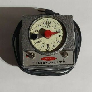 Vintage Master Time - O - Lite Model M - 72 Industrial 60 Sec Timer For Photo Enlarger