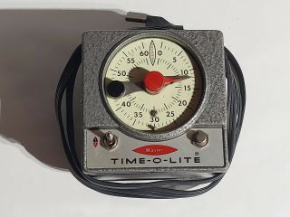 Vintage Master TIME - O - LITE Model M - 72 Industrial 60 sec Timer for Photo Enlarger 2