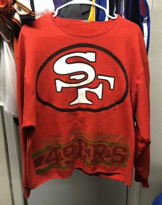 Vintage 1995 San Francisco 49ers Women’s Nfl Football Sweatshirt,  Red,  Large