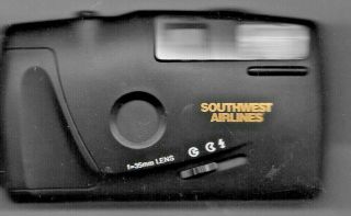 Vintage Southwest Airlines 35 Mm Camera W/ Built In Flash