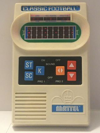 Vintage Mattel Classic Football Electronic Handheld Game 2000 - 1501cl