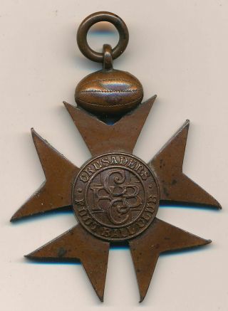 Vintage Crusaders Football Club Rugby Union Award/ Badge/ Medal Early 1900 