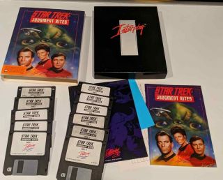 Star Trek Judgment Rites (ibm Pc) Big Box Vintage Game Complete 3.  5 " Floppy Ver.