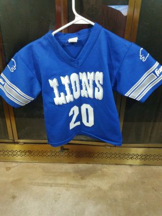 Vintage Barry Sanders 20 Detroit Lions Nfl Football Franklin Jersey Youth Small