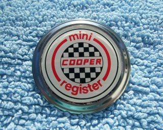 Vintage 1990s Mini Cooper Register Car Badge - British Motor Owners Club