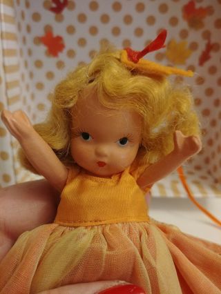Vintage 5 " Nancy Ann Storybook Doll Bisque Pudgy Jt Autumn Special Box Look