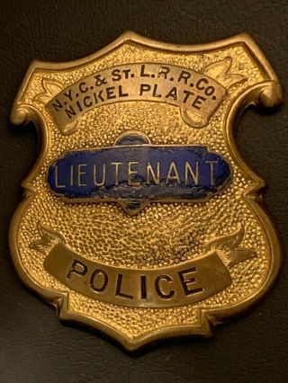 Obsolete Nyc&stl Railroad Police Lieutenant Badge