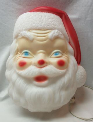 Vintage 1968 Empire Plastics Blow Mold Lighted Santa Claus,  17 In.