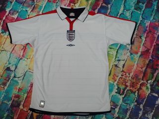 Z56 2003 - 05 England Home Shirt Vintage Football Shirt Jersey Large Reversible