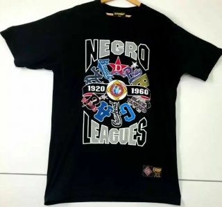 Negro League Baseball Team Mens Vintage Cross Over Short Sleeves Blk T - Shirt Xl