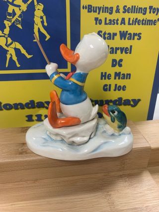 Vintage Walt Disney Productions Goebel,  W.  Germany Figurine - Donald Duck Fishing
