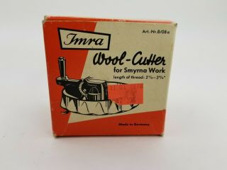 Vintage Imra Wool Cutter For Smyrna Work W/original Box And Extra Blades