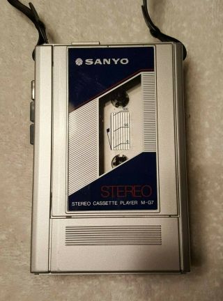 Vintage Sanyo M - G7 Stereo Portable Cassette Player