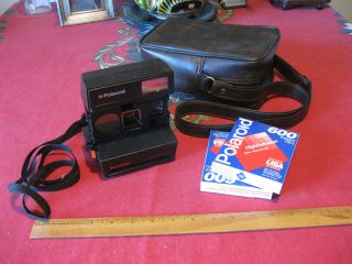 Vintage Poloroid Sun 660 Autofocus Instant Camera With Case And Film 1988