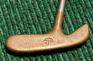 Vintage Golf PUTTER ARNOLD PALMER CLEANING CENTERS - Leather Wrap Grip 35 