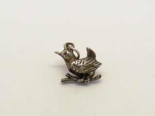 Vintage Sterling Silver Bird On A Branch Charm.