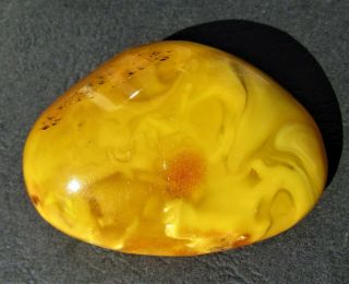 Antique Natural Butterscotch Egg Yolk Baltic Amber Brooch 30g.