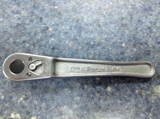 Vintage Snap On Fv 71 Ratchet Wrench 3/8 Dr Short Handle Usa