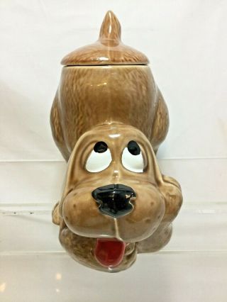 Mccoy Thinking Puppy Vintage Cookie Jar Made From 1977 - 1979 Hound Dog (cl)