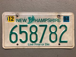 Vintage Hampshire License Plate Old Man Of The Mountain 658782 1994 Sticker