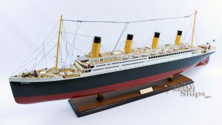 RMS Britannic White Star Line Olympic - Class Ocean Liner Wooden Ship Model 40 