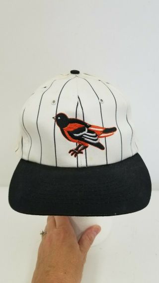 Vintage Baltimore Orioles Pin Stripe Snap Back Hat