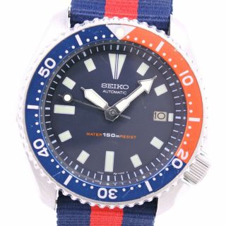 Authentic Seiko 7002 - 700a Blue Red Pepsi Divers 150m Watches Stainless Ste.