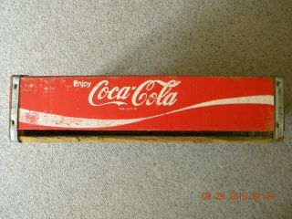 Vintage Coke1964 Coca - Cola Red Yellow Wood Crate Bottle Carrier Box Chattanooga